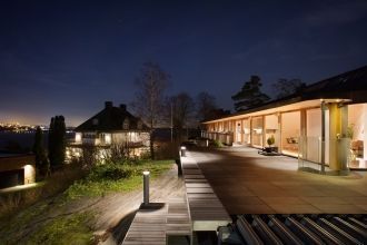 Вид на ночной Лидингё.