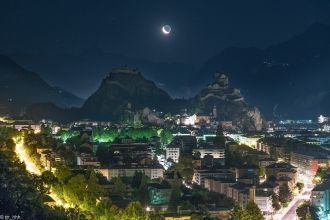 Ночной Сьон, Швейцария.