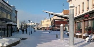 Пешеходная улица с магазинами, Иматра.
