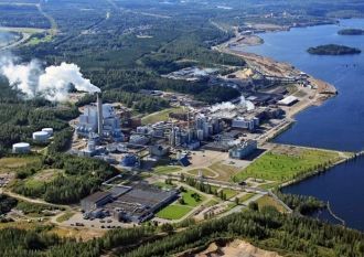 Город Иматра с высоты.