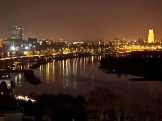 Вечерний Рейн очень живописен.