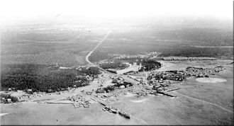 Старое фото Кокколы с высоты.