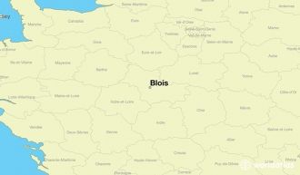 Город Блуа на карте Франции