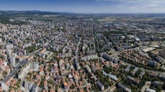 Вид на город.