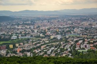 Город Кошице с высоты.