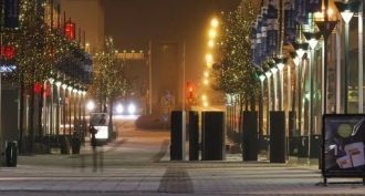 Улицы города Коувола ночью