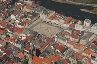 Город Колин с высоты.