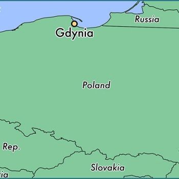 Гдыня на карте Польши.