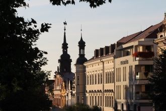 В городе Хрудим.