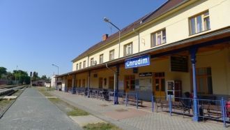 Железнодорожная станция города Хрудим.
