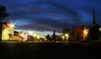 Фотография ночью Мичуринск, Россия.