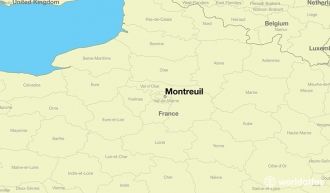 Монтрёй на карте Франции.