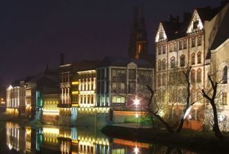 Ночные улицы Ополе.