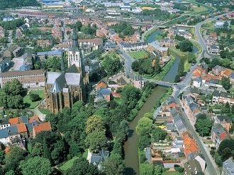 Город Арсхот с высоты.