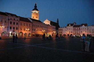 Вечерняя площадь Ческе-Будеевице.