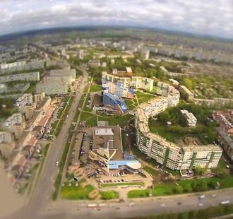 Город Кемерово с высоты.