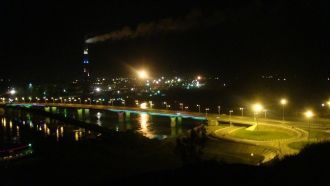 Фотография ночью  Кемерово, Россия.