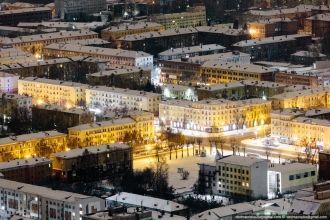 Кемерово с высоты птичьего полета.