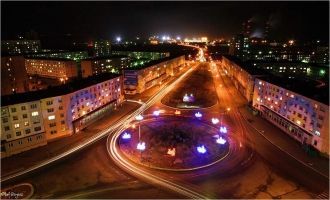 Ночной Норильск