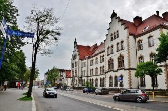 Улица в Забже, Польша.