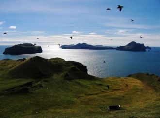 Панорамный вид на острова Вестманнаэйяр.