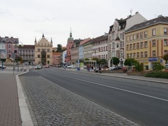 На улице города Кладно.