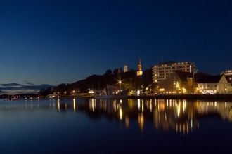 Ночной город. Тёнсберг, Норвегия.