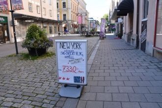 Пешезодная зона в городе Евле.