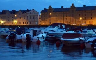 Евле. Ничь на пристани.