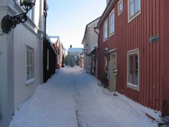 Зима в городе Евле.