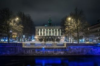 Виды на ночной Евле.