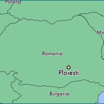 Город Плоешти на карте Румынии.