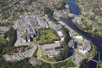 Конгсберг с высоты птичьего полёта.