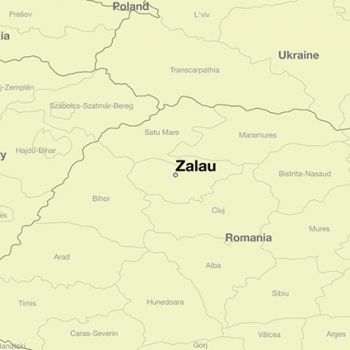 Залэу на карте Румынии.