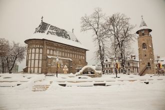 Заснеженный Пьятра-Нямц.&nbsp;