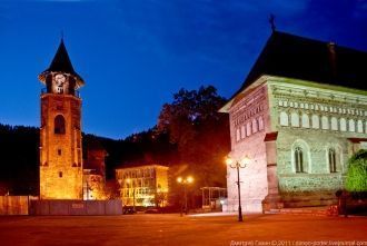 Вид ночного города  Пьятра-Нямц.