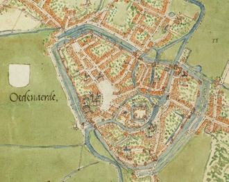 Границы&nbsp;Ауденарде в 1558 году.