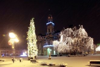 Ночной город.  Новы-Сонч.