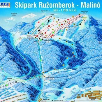 Карта курорта&nbsp;Ружомберок.