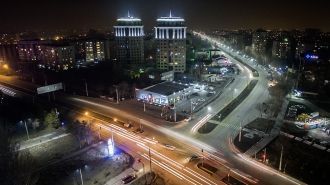 Бишкек ночью.