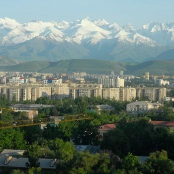 Вид на Бишкек.