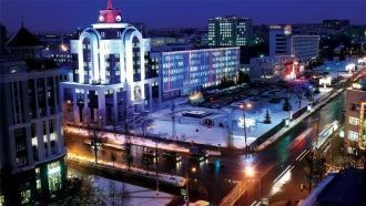 Ночной Саранск.