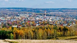 Вид на город Лысьва.