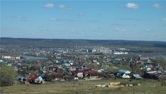 Лысьва - обзорный вид на город.