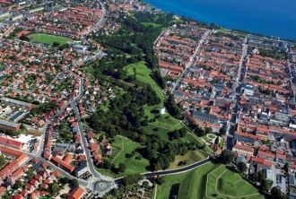 Город Фредерисия с высоты птичьего полет