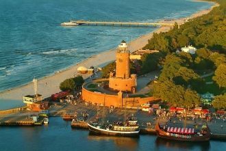 Колобжег с высоты птичьего полета.