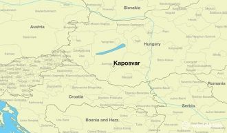 Капошвар на карте Венгрии.