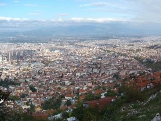 Панорама Бурсы с высоты.