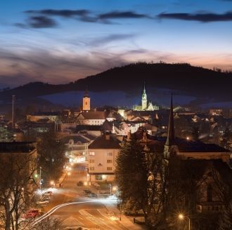 Шумперк ночью.