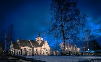 Ночные пейзажи города Питео.